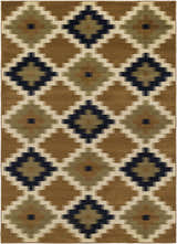 Machine Woven Mountain Home MTH-1018 Area Rug with beige, black, and olive diamond pattern. Contemporary style. Design-Rectangle