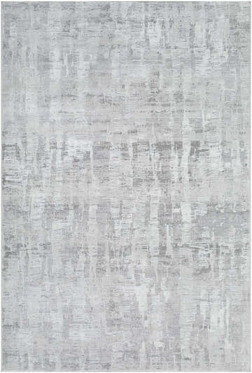 Close-up of the Branka Area Rug. Light silver, silver gray, and slate blue contemporary design. Design-Rectangle-537
