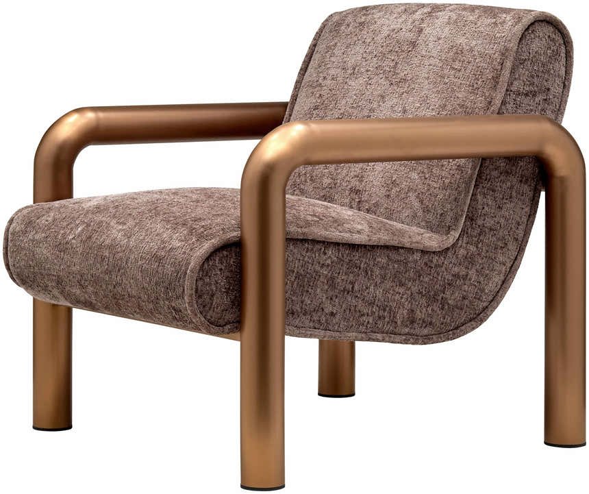 Brezolles Metallic - Brass Accent Chair - Clearance