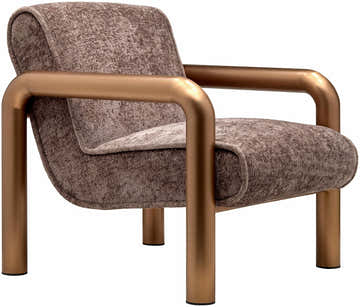 Brezolles Metallic - Brass Accent Chair - Clearance