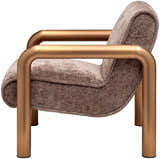 Brezolles Metallic - Brass Accent Chair - Clearance