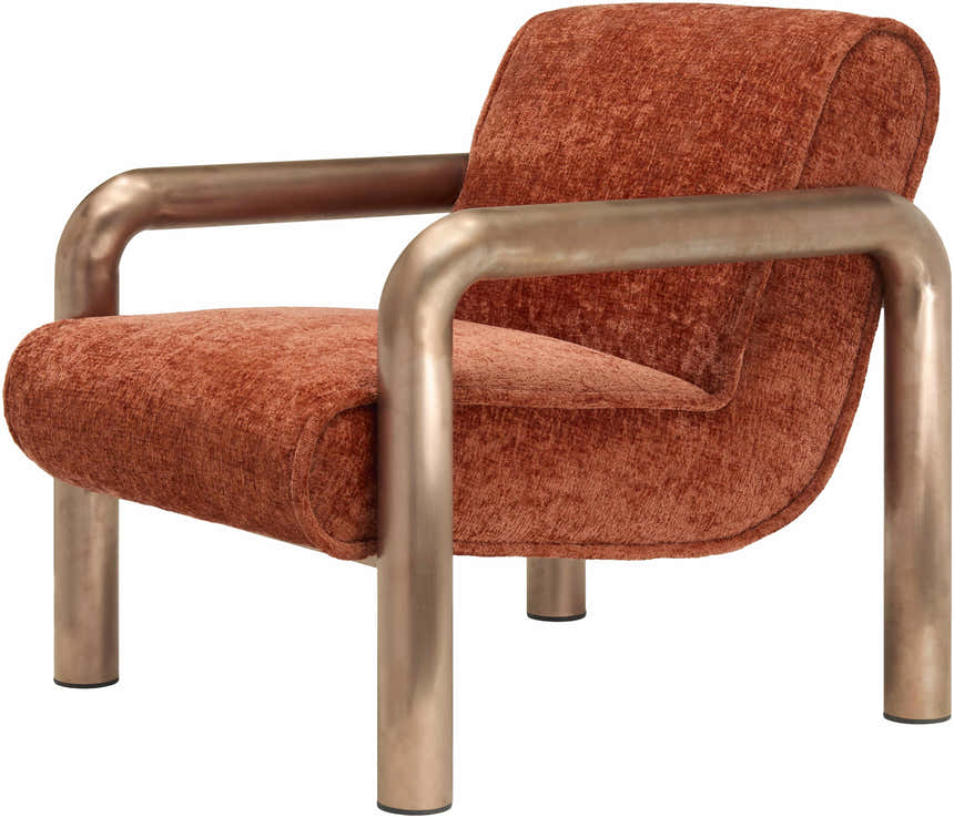 Brezolles Burnt Orange Accent Chair - Clearance