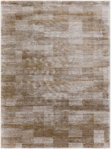 Close-up of the Bridie Luxe Area Rug. Contemporary design in ivory, tan, and peach with a subtle textured pattern. Design-Rectangle-537