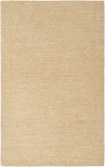 Close-up of the hand-tufted Balder Beige Area Rug, a wool shag rug with desert tan and tan colors. Design-Rectangle-576