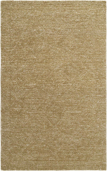 Close-up of the Balder Dark Brown Area Rug. Hand-tufted wool rug in dark brown, prairie dust, and light wood tones. Design-Rectangle-576