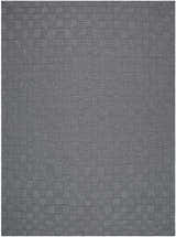 Close-up of the Arifah Gray Area Rug. The rug has a subtle geometric pattern of squares in varying shades of gray. Design-Rectangle-537