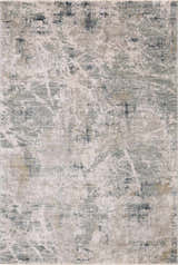 Close-up of the Burstwick Thick Luxe Boutique Rug, showcasing its abstract design in dusty sage, navy, and taupe hues. Design-Rectangle