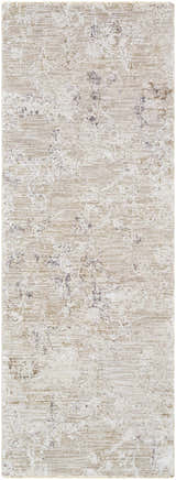 Close-up of the Breeda Charcoal Area Rug. Southwestern style rug in charcoal, cream, ivory, olive, and tan. Abstract pattern. Design-Runner-2773