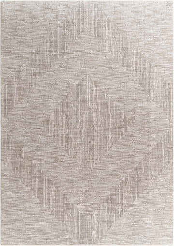 Close-up of the Barend Area Rug with a geometric diamond pattern in ash, light silver, and sage. Southwestern style. Design-Rectangle-6796