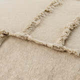 Seme Beige Cotton Throw Pillow