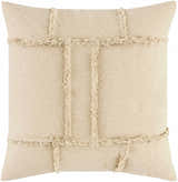 Seme Beige Cotton Throw Pillow