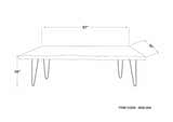 Chulakivka Acacia Wood Industrial Coffee Table - Clearance