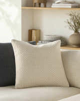 Coaling Ivory Square Throw Pillow
