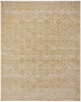 Close-up of the Becki Tan Owens x Livabliss Renaissance Area Rug. Beige, tan, and taupe wool rug with a traditional floral pattern. Design-Rectangle-710910