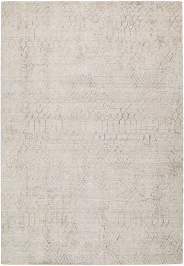 Close-up of Rali Beige Abstract rug. Contemporary polyester rug with subtle geometric pattern and soft neutral tones. Design-Rectangle-6796