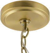 Beige Modern Chandelier with linen details for dining or living rooms