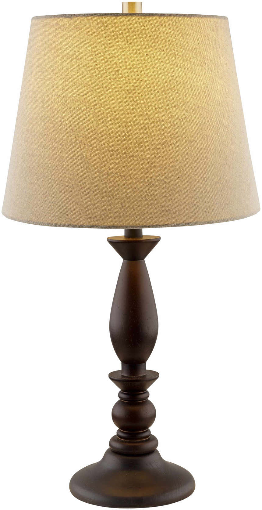 Utsunomiya Dark Brown Wood Table Lamp
