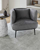 Courtisols Modern Curved Gray Accent Chair - Clearance