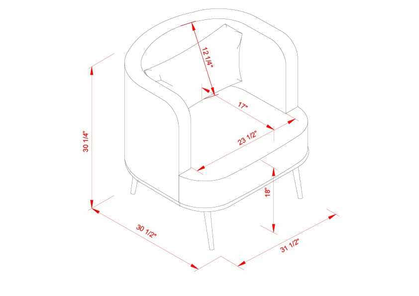 Courtisols Modern Curved Gray Accent Chair - Clearance