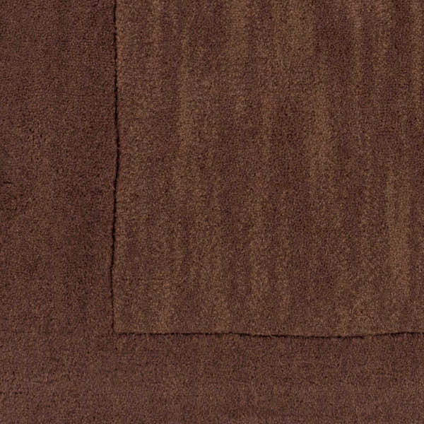 Sample Bordered Solid Brown Wool Rug