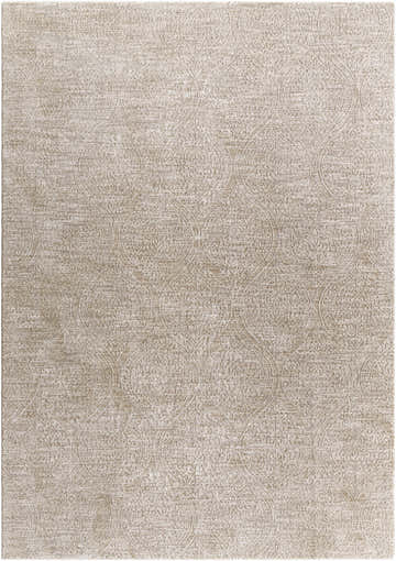 Close-up of the Cariel Light Sage Area Rug featuring a traditional, subtle floral pattern and soft ash and sage colors. Design-Rectangle-6796