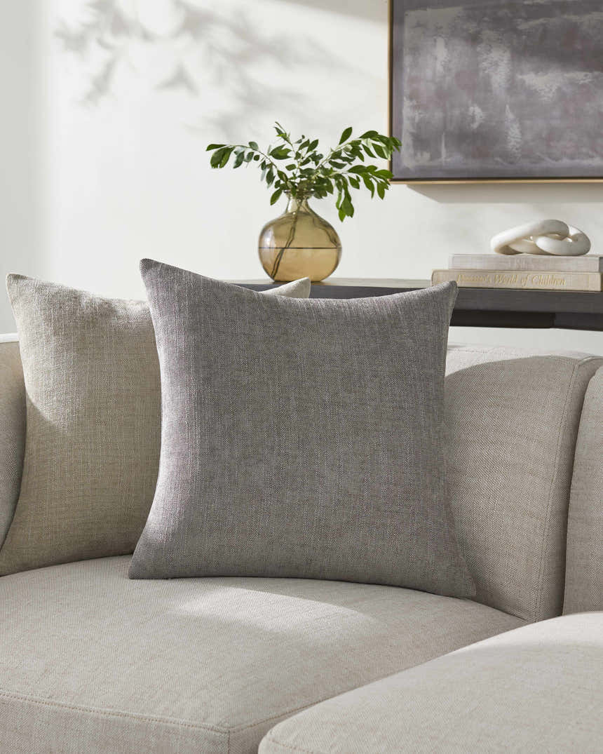 Aeneas Taupe Throw Pillow - Clearance