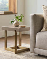 Dossenheim Modern Gold Square End Table - Clearance
