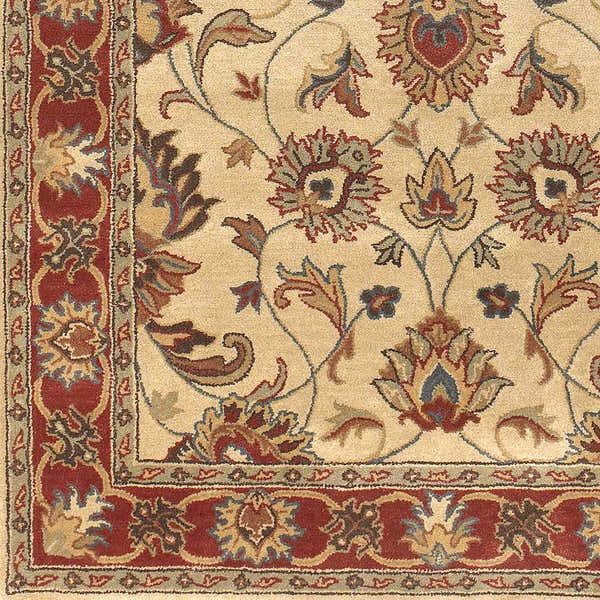 Sample Cherryfield Hand Tufted Brown & Rust 1001 Wool Rug