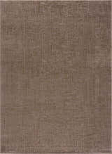 Close-up of the Leanna Light Brown Washable Area Rug, featuring a subtle geometric pattern and soft, textured weave. Design-Rectangle