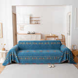 Bohemian Geometric Sofa Throw Cover, Cozy & Protective Ethnic-Inspired Couch Cover