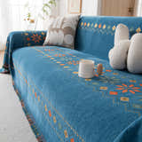 Bohemian Geometric Sofa Throw Cover, Cozy & Protective Ethnic-Inspired Couch Cover