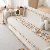 Bohemian Geometric Sofa Throw Cover, Cozy & Protective Ethnic-Inspired Couch Cover
