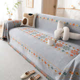Bohemian Geometric Sofa Throw Cover, Cozy & Protective Ethnic-Inspired Couch Cover