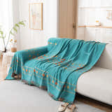 Bohemian Geometric Sofa Throw Cover, Cozy & Protective Ethnic-Inspired Couch Cover