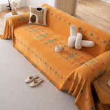 Bohemian Geometric Sofa Throw Cover, Cozy & Protective Ethnic-Inspired Couch Cover