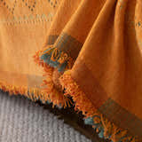 Bohemian Geometric Sofa Throw Cover, Cozy & Protective Ethnic-Inspired Couch Cover