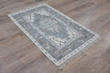 Timbergirl Kilim Blue Wool Handmade Rug