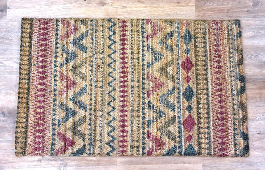 Timbergirl Braided Plum 100% Jute Handmade Rug