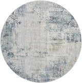 Round Devonport rug in dusty sage, light gray, and navy. Contemporary abstract design. Luxe texture. Design-Round-67
