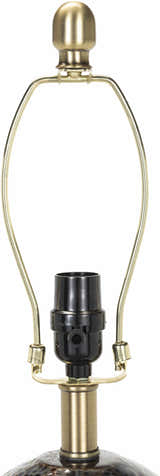 Emet Ribbed Glass Brass Table Lamp - Clearance