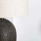 Emet Ribbed Glass Brass Table Lamp - Clearance