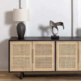 Emet Ribbed Glass Brass Table Lamp - Clearance