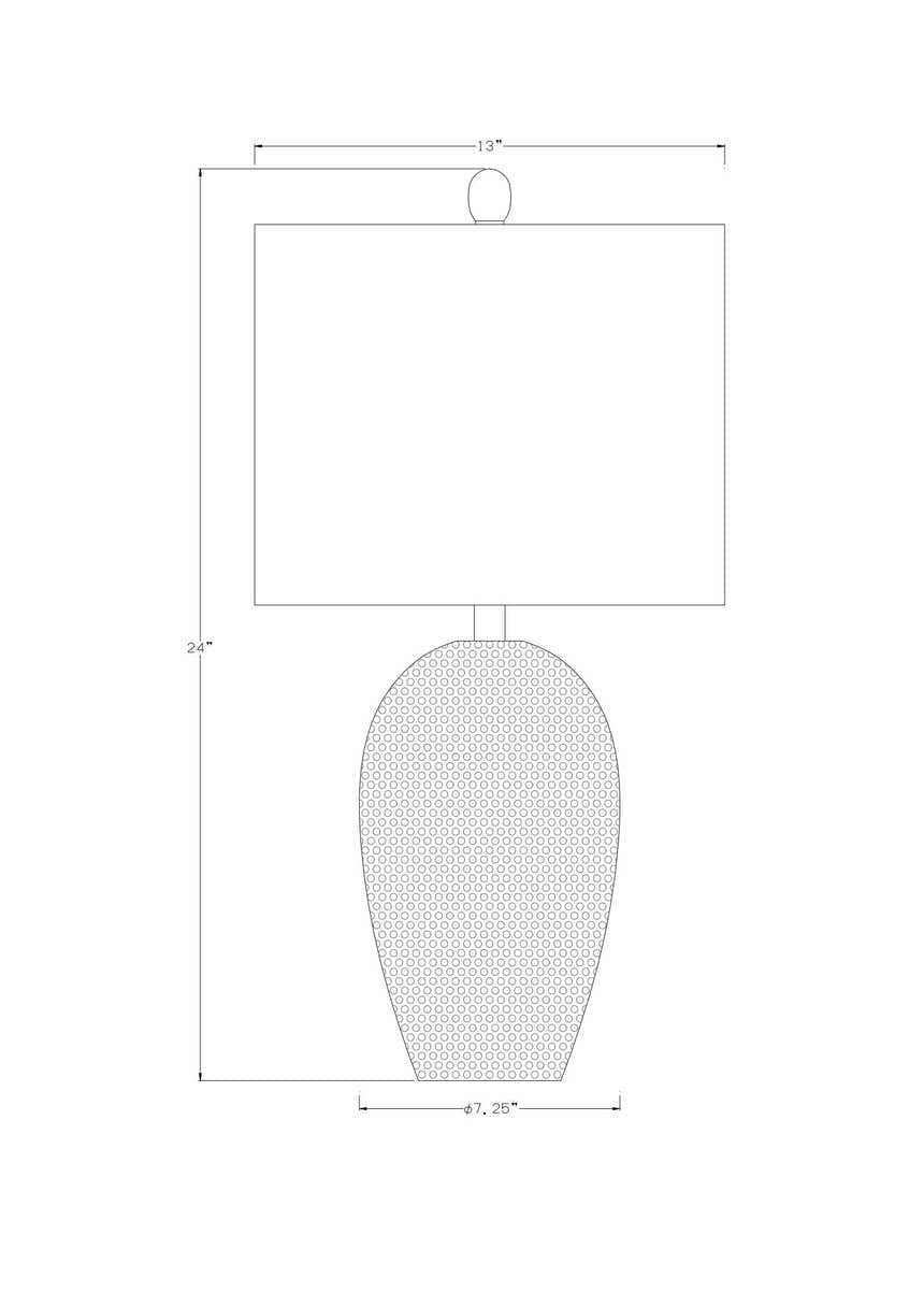 Emet Ribbed Glass Brass Table Lamp - Clearance