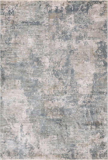 Close-up of the Fallin Gray Thick Luxe Abstract Striped Rug featuring shades of gray, sage, taupe, and pale blue. Design-Rectangle-58