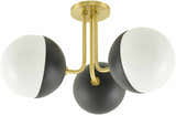 Soft Tan Modern Chandelier with glass details for dining or living rooms