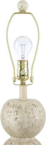Beige Traditional Floor Lamp with linen details for living rooms or reading corners