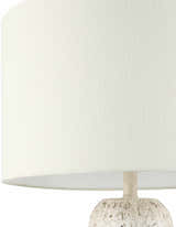 Beige Traditional Floor Lamp with linen details for living rooms or reading corners