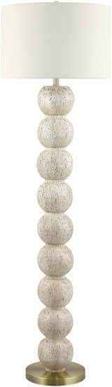 Beige Traditional Floor Lamp with linen details for living rooms or reading corners