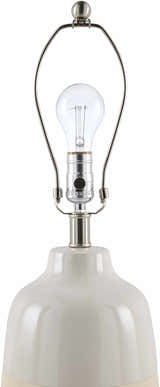 Dark Gray Bohemian Table Lamp with global details for bedside or console tables