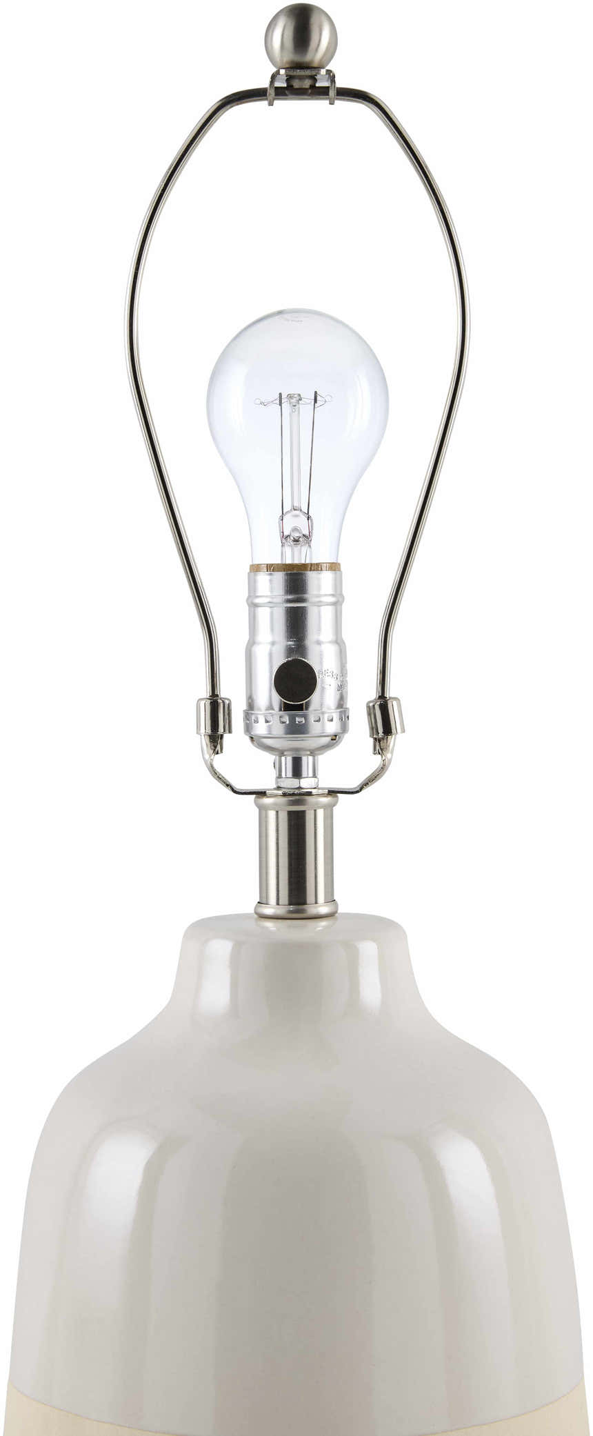 Dark Gray Bohemian Table Lamp with global details for bedside or console tables